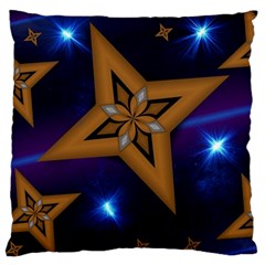 Star Background Large Flano Cushion Case (one Side)