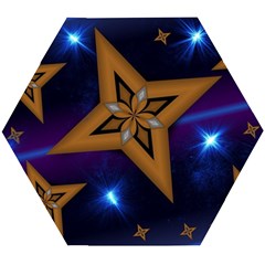 Star Background Wooden Puzzle Hexagon