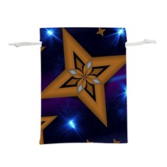 Star Background Lightweight Drawstring Pouch (m)