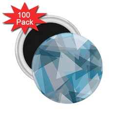 Triangle Blue Pattern 2 25  Magnets (100 Pack)  by HermanTelo