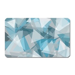 Triangle Blue Pattern Magnet (rectangular) by HermanTelo