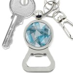 Triangle Blue Pattern Bottle Opener Key Chain Front