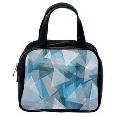 Triangle Blue Pattern Classic Handbag (one Side)