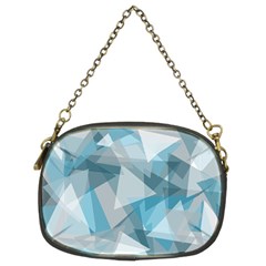 Triangle Blue Pattern Chain Purse (two Sides)