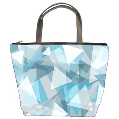 Triangle Blue Pattern Bucket Bag by HermanTelo