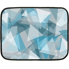 Triangle Blue Pattern Double Sided Fleece Blanket (mini) 