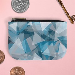 Triangle Blue Pattern Mini Coin Purse