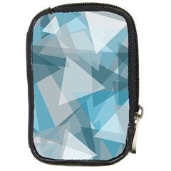 Triangle Blue Pattern Compact Camera Leather Case