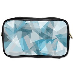 Triangle Blue Pattern Toiletries Bag (two Sides)