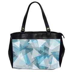 Triangle Blue Pattern Oversize Office Handbag (2 Sides)