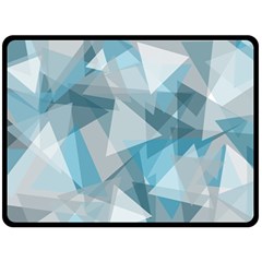 Triangle Blue Pattern Fleece Blanket (large) 