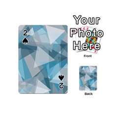 Triangle Blue Pattern Playing Cards 54 Designs (mini) by HermanTelo