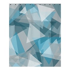 Triangle Blue Pattern Shower Curtain 60  X 72  (medium)  by HermanTelo