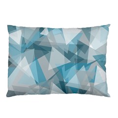 Triangle Blue Pattern Pillow Case (two Sides) by HermanTelo