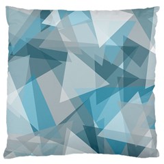 Triangle Blue Pattern Large Cushion Case (two Sides)