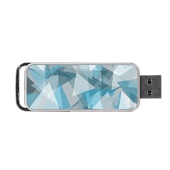 Triangle Blue Pattern Portable Usb Flash (one Side)