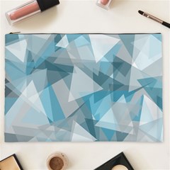 Triangle Blue Pattern Cosmetic Bag (xxl)