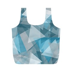 Triangle Blue Pattern Full Print Recycle Bag (m)