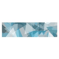 Triangle Blue Pattern Satin Scarf (oblong)