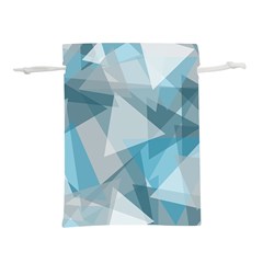 Triangle Blue Pattern Lightweight Drawstring Pouch (l) by HermanTelo