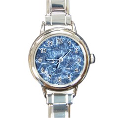 Abstract Blue Diving Fresh Round Italian Charm Watch by HermanTelo