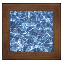 Abstract Blue Diving Fresh Framed Tile by HermanTelo