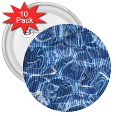 Abstract Blue Diving Fresh 3  Buttons (10 Pack)  by HermanTelo