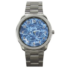 Abstract Blue Diving Fresh Sport Metal Watch by HermanTelo