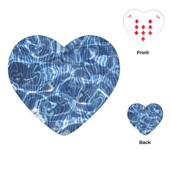 Abstract Blue Diving Fresh Playing Cards Single Design (heart)