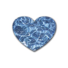 Abstract Blue Diving Fresh Rubber Coaster (heart) 