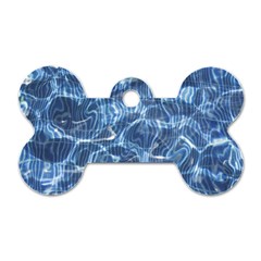 Abstract Blue Diving Fresh Dog Tag Bone (one Side)