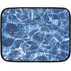 Abstract Blue Diving Fresh Fleece Blanket (mini) by HermanTelo