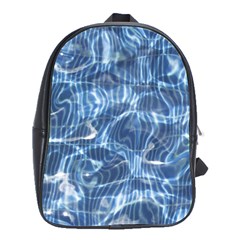 Abstract Blue Diving Fresh School Bag (large) by HermanTelo