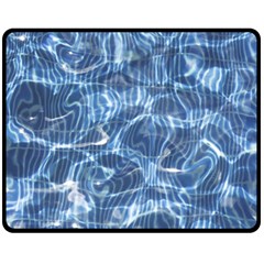 Abstract Blue Diving Fresh Fleece Blanket (medium) 