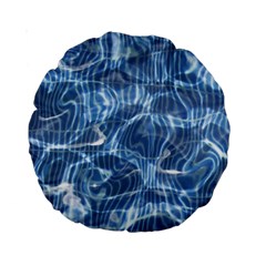 Abstract Blue Diving Fresh Standard 15  Premium Round Cushions