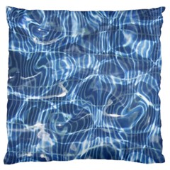 Abstract Blue Diving Fresh Large Flano Cushion Case (two Sides)