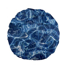 Abstract Blue Diving Fresh Standard 15  Premium Flano Round Cushions