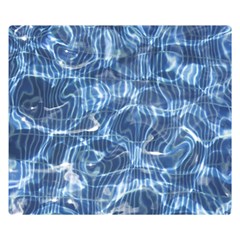 Abstract Blue Diving Fresh Double Sided Flano Blanket (small)  by HermanTelo