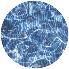 Abstract Blue Diving Fresh Wooden Puzzle Round