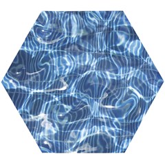 Abstract Blue Diving Fresh Wooden Puzzle Hexagon