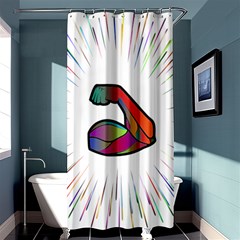 Strength Strong Arm Muscles Shower Curtain 36  X 72  (stall)  by HermanTelo