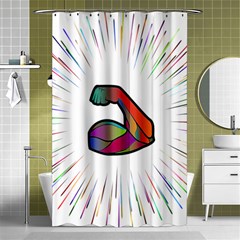 Strength Strong Arm Muscles Shower Curtain 48  X 72  (small)  by HermanTelo