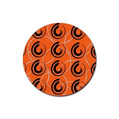 Background Pattern Retro Rubber Round Coaster (4 Pack)  by HermanTelo