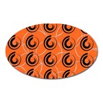 Background Pattern Retro Oval Magnet Front