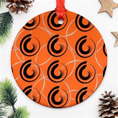 Background Pattern Retro Round Ornament (two Sides)