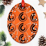 Background Pattern Retro Oval Filigree Ornament (Two Sides) Back