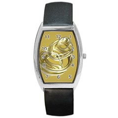 Fractal Abstract Artwork Barrel Style Metal Watch