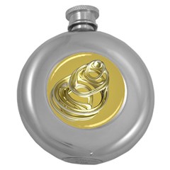 Fractal Abstract Artwork Round Hip Flask (5 Oz)