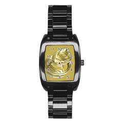 Fractal Abstract Artwork Stainless Steel Barrel Watch