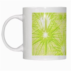 Background Green Star White Mugs by HermanTelo